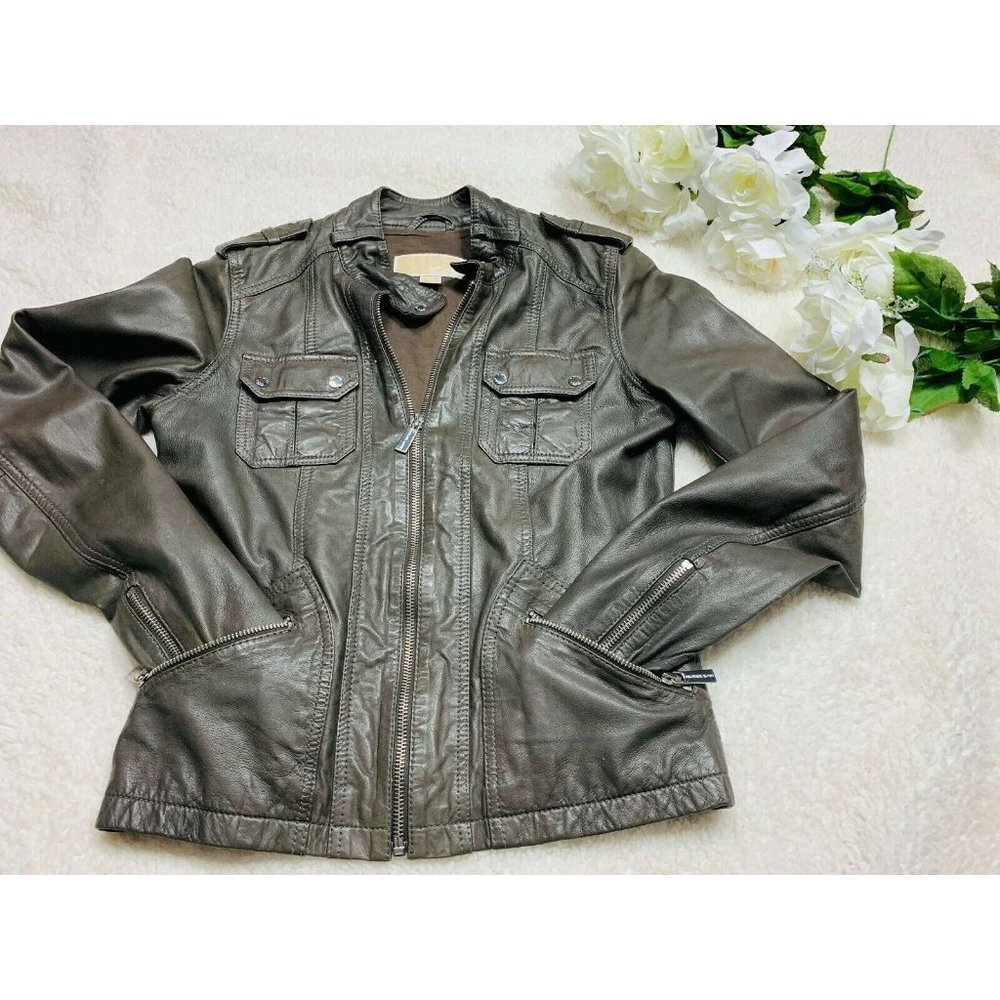 Michael Kors Leather Jacket Women's Extra Small